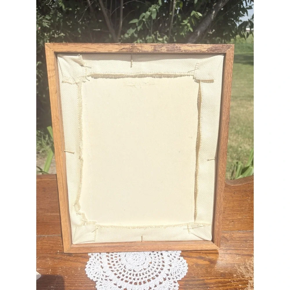 Vintage Framed Cross Stitch Sampler Dear Friends Live Within Your Heart 12 X 15